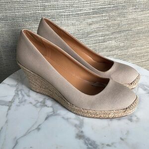 J. Crew Tan Beige Wedge Espadrilles